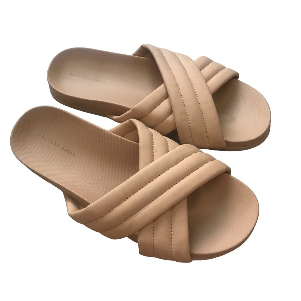 3/$15 American eagle outfitters Saturday beige slides 9